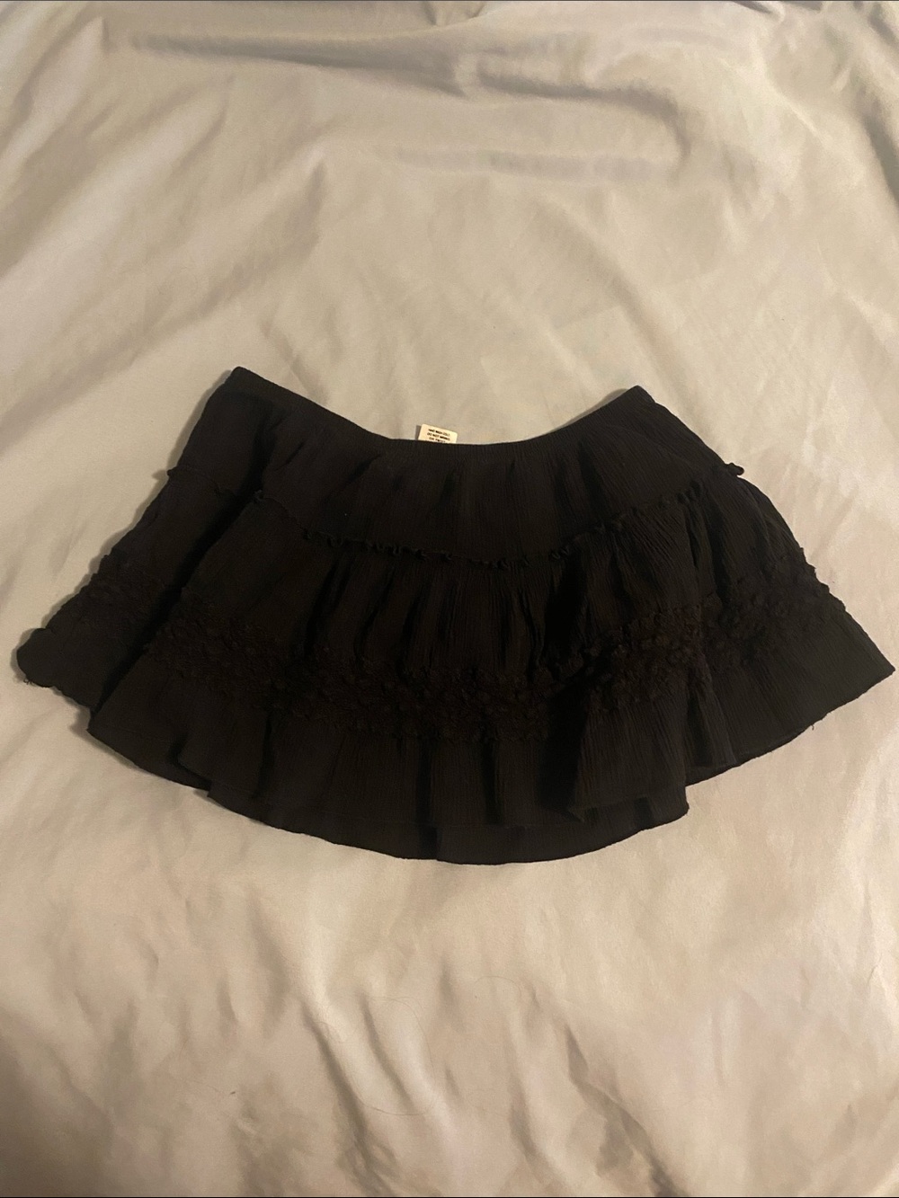 No Boundaries Black Tiered Mini Skirt